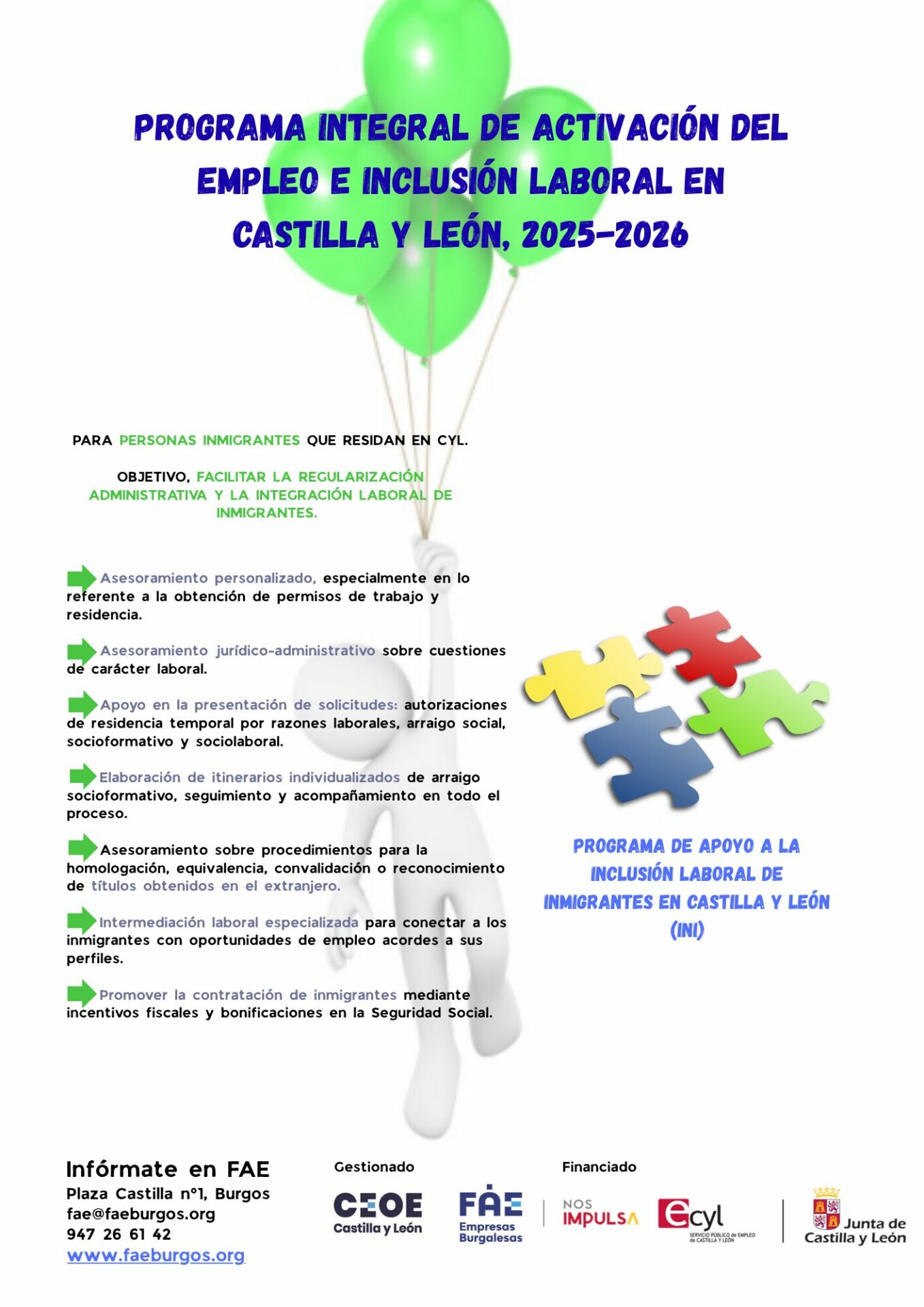 PROGRAMA INTEGRAL DE ACTIVACIÓN DEL EMPLEO E INCLUSIÓN LABORAL EN CASTILLA Y LEÓN 2025-2026 7 INI Apoyo Inclusion Laboral Inmigrantes